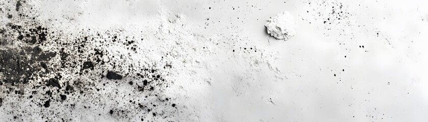 Poster - Abstract grayscale splatter artwork.