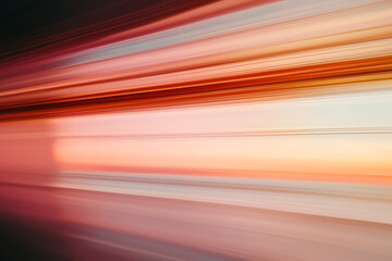 Poster - Abstract lines, blend of colors. A symphony of motion, a dreamy abstract of orange, pink, and light shades.