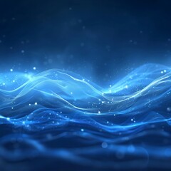 Poster - Abstract Blue Wave Design