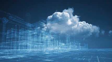Poster - Futuristic Construction Concepts with Cloud Computing Visualization