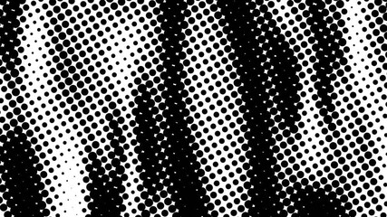 Poster - Halftone Background Black And White Circles Pattern Animation