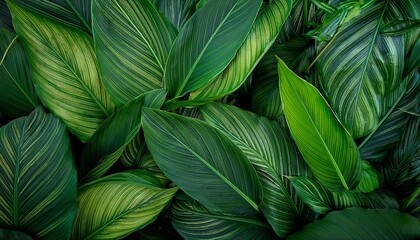 lush foliage background texture with vibrant green leaves and natural patterns