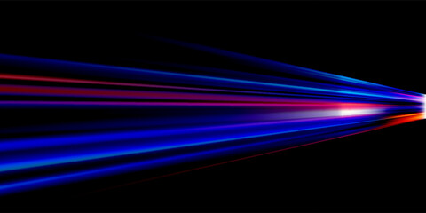Poster - concept of leading in business, hi tech products, warp speed wormhole science vector design. horizon