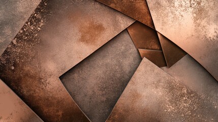 Aufkleber - Abstract Copper Texture with Geometric Layers for Industrial Design