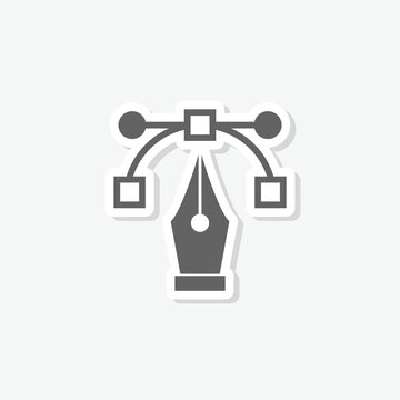 Fountain pen nib glyph icon isolated on white background
