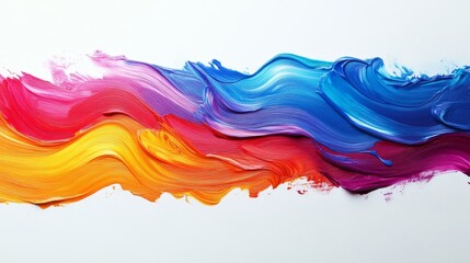 Fototapete - Abstract painting strokes in vibrant hues.