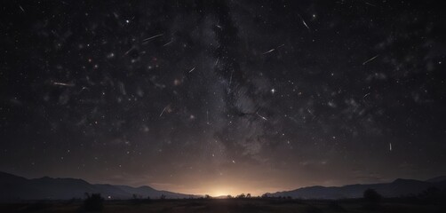 Wall Mural - dark, inky sky ablaze with countless glittering stars , dark, dark sky