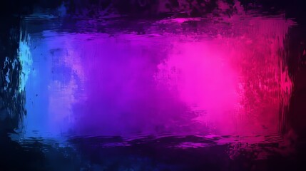 Aufkleber - Abstract Neon Frame with dynamic gradient effect and rough edges design