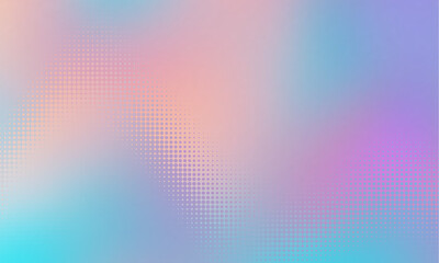 Fototapete - Vector halftone gradient effect. Light pastel colours abstract background. Retro 80's style colors and textures