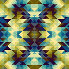 Poster - Ethnic geometric pattern, seamless khaki pattern of the Navajo tribe. Native American ethnic. Seamless vector pattern ethnic, seamless Mexican rug