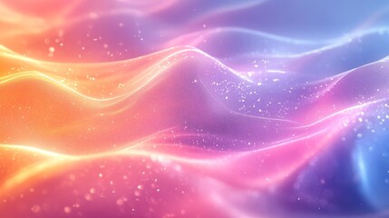 Fototapete - Abstract digital design with shimmering, flowing, pastel colors.