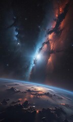 Wall Mural - vast cosmic expanse, swirling nebulae and distant galaxies , dark, comets, universe