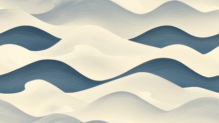 Fototapete - Abstract pattern of undulating light and dark forms.