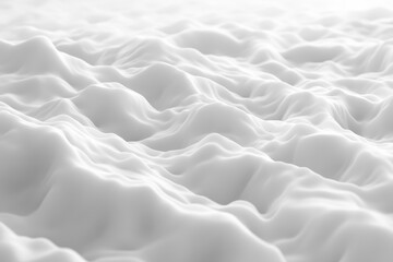 Poster - Rotating abstract white landscape providing a serene and minimalistic atmosphere for creative designs, Abstract white 3d landscape rotation background