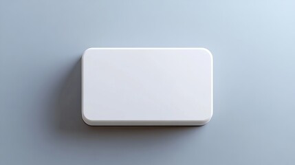 Poster - Clean Minimalist White Rectangle Button Design Element Digital Mockup Simple Modern Interface ui ux 