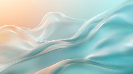 Fototapete - Abstract design of flowing, light fabric.
