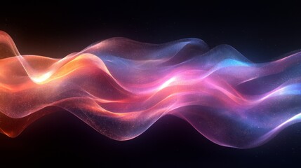 Fototapete - Abstract swirling, vibrant colors on dark background.