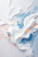 Poster - Swirling waves of color and texture create a mesmerizing abstract work of art in soft pastels and vibrant shades