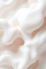 Poster - Whimsical swirls of cream-like textures on a soft background create a dreamlike atmosphere of serenity and delicacy