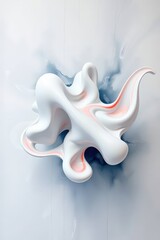Poster - Fluid shapes and soft hues blend harmoniously to create a stunning contemporary art piece that captivates the imagination
