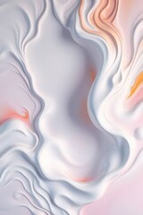 Leinwandbilder - Swirls of pastel colors dance in a smooth, abstract composition, evoking an ethereal landscape of soft curves and gentle hues