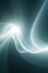 Leinwandbilder - Translucent waves of light dance gracefully in a darkened space, creating a serene and enchanting atmosphere that captivates the viewer's mind