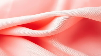 Poster - Textured fabric showcases a soft coral hue, inviting creativity in fashion design and textile artwork