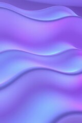 Poster - Gentle undulations of lavender and azure harmonize across a tranquil canvas of flowing waves
