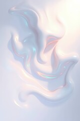 Leinwandbilder - Whimsical swirls of iridescent cream dance on a smooth surface under soft light at dusk