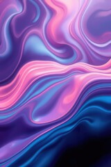 Aufkleber - Swirls of vibrant colors dance in harmonious waves under soft lighting, creating an abstract digital masterpiece