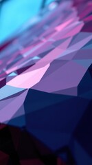 Aufkleber - Vibrant geometric patterns glisten under soft lighting in a digital landscape of abstract shapes and colors