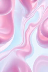 Poster - Fluid pastel swirls create an ethereal atmosphere in a serene blend of soft pinks and calming blues