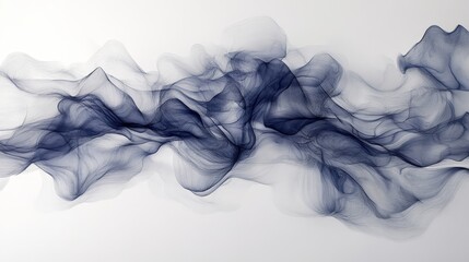 Fototapete - Abstract ink-like formations on a light background.
