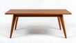 © sungedi - Simple, light brown wooden dining table, front view.