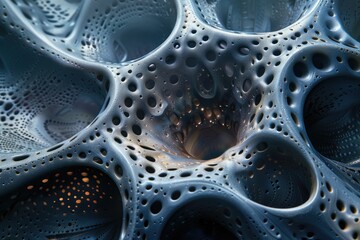 Poster - Abstract intricate network of textured formations.