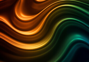 Poster - Abstract waves design with colorful background shows smooth flowing curves with vibrant gradients and dynamic lighting creating a visually stunning and modern aesthetic