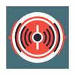 © Rakibul - Modern abstract icon representing sound waves broadcast communication technology graphic design element
