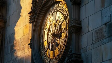 Aufkleber - A large clock tower on the side of a building