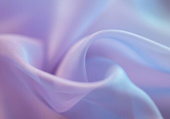 Poster - Fabric silk texture soft fabric folds in lavender and blue colors creating a gentle and calming abstract background with a luxurious and elegant feel