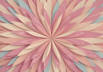 Poster - Flower petals abstract background with pastel colors in an arrangement of pink beige and light blue petals creating a floral pattern