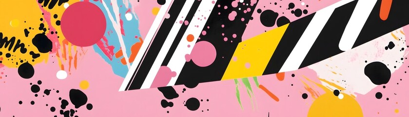 Poster - Vibrant abstract design with expressive shapes.