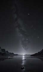 Wall Mural - vast, inky black sky, countless twinkling stars , dark background, cosmic, milky way