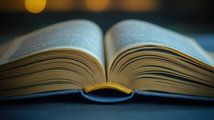 Poster - An open book sitting on a table