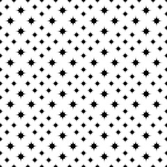 Poster - Black and white seamless geometrical star pattern background - abstract vector illustration