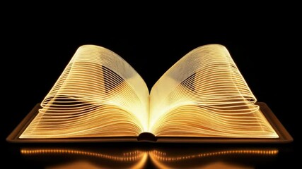 Poster - An open book with a mysterious glowing light emanating from within