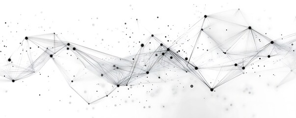 Poster - Abstract white futuristic background. White background. connecting dots and lines on a white background. Wave white background. Abstract white futuristic background. Wave with connecting dots and line