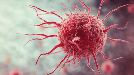 Poster - A microscopic view of a cell with numerous red blood cells