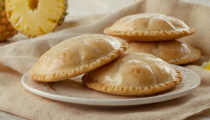 Wall Mural - pineapple hand pies with vanilla glaze