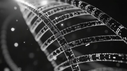 Aufkleber - A close-up shot of a plant in black and white