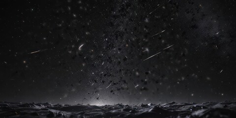 Wall Mural - Myriad stars scattered across an inky black canvas, cosmic dust motes adrift  ,  starry night,  Milky Way,  wallpaper